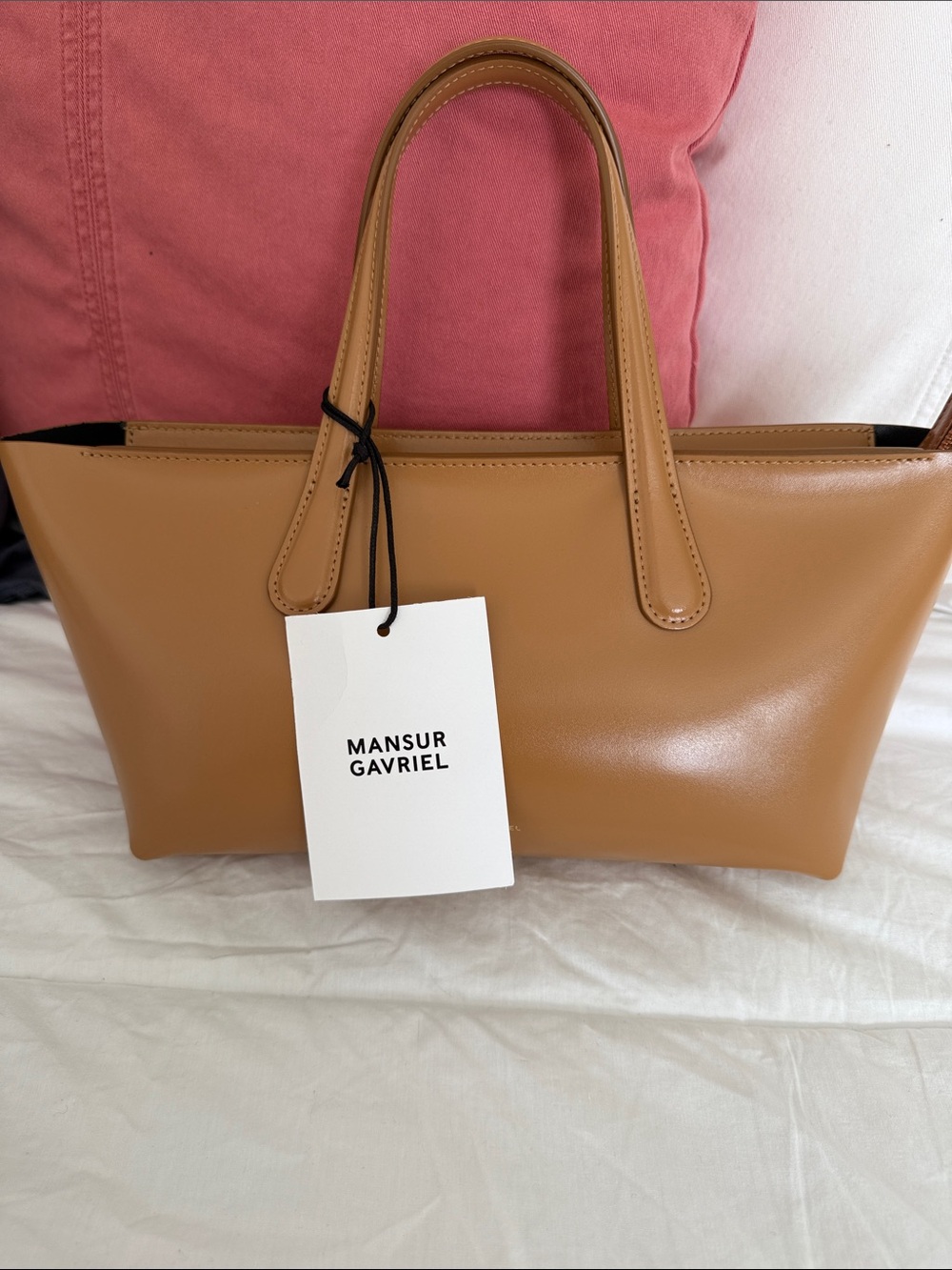 Mansur Gavriel Caramel Tan Leather Shoulder Tote